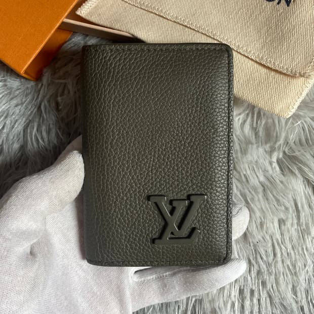 [정품/A급] 루이비통 에어로그램 오거나이저 카드지갑 카키