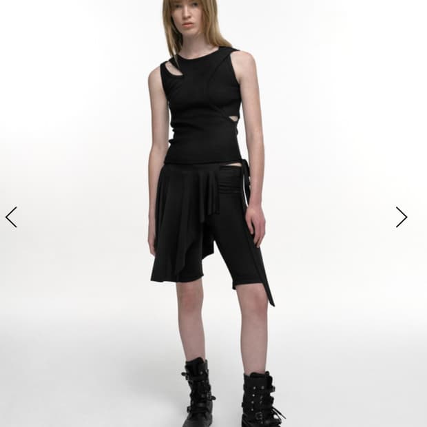 나체 스커트 바이커 쇼츠 블랙 0사이즈