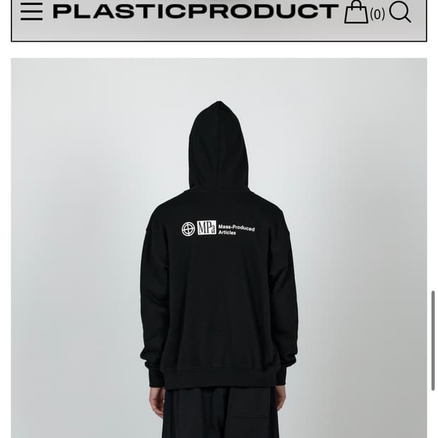 플라스틱프로덕트 MPa HOOD ZIP UP (BLACK)