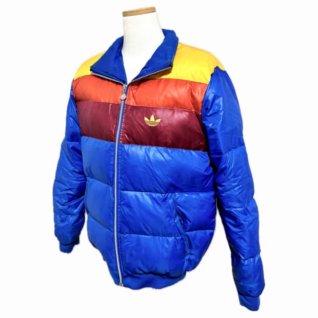 빈티지 아디다스 컬러블록 덕다운 오리털 패딩