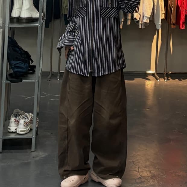 빈티지 VILLAND 스트라이프 셔츠 웨스턴 자켓 A3072