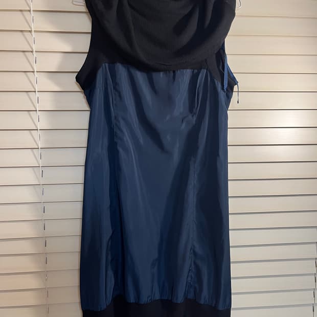 빈티지 네이비 미디 원피스