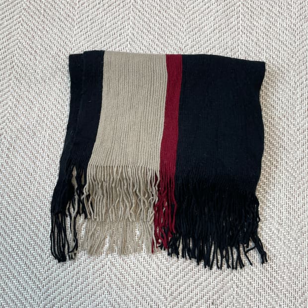 빈티지 멀티 스트라이프 머플러