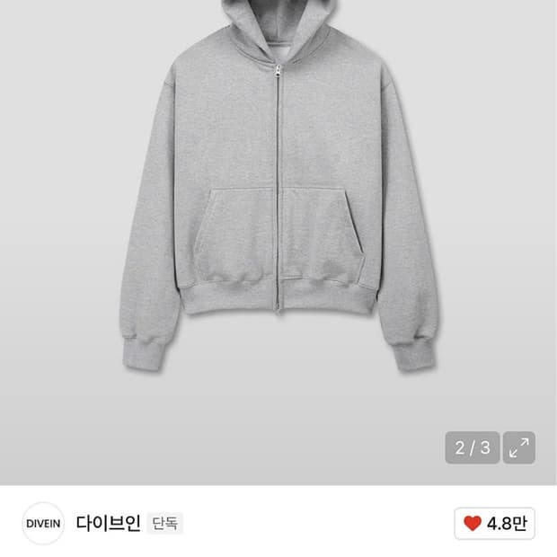 다이브인 후드집업