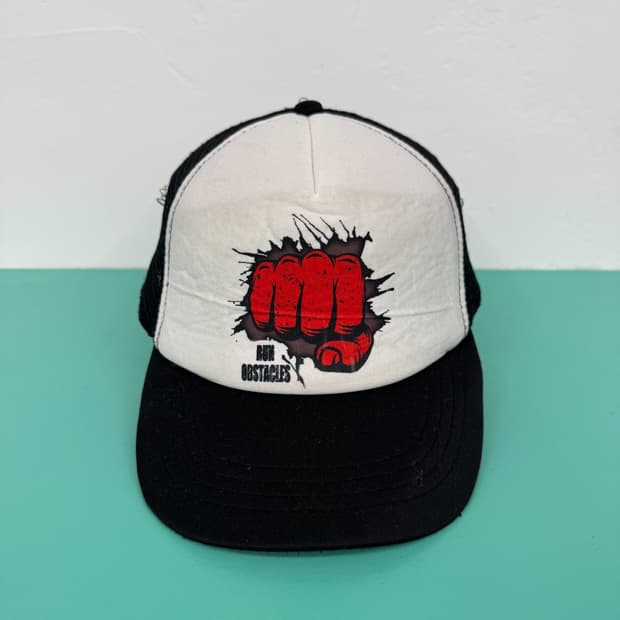 빈티지 트러커 햇 모자 vtg run obstacles trucker