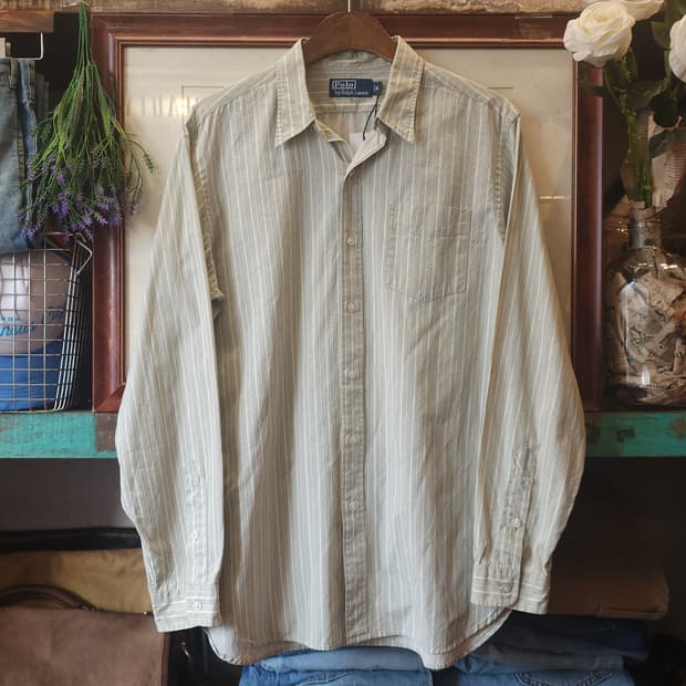 90s 폴로 나바호 패턴 스트라이프 셔츠 패턴셔츠 m