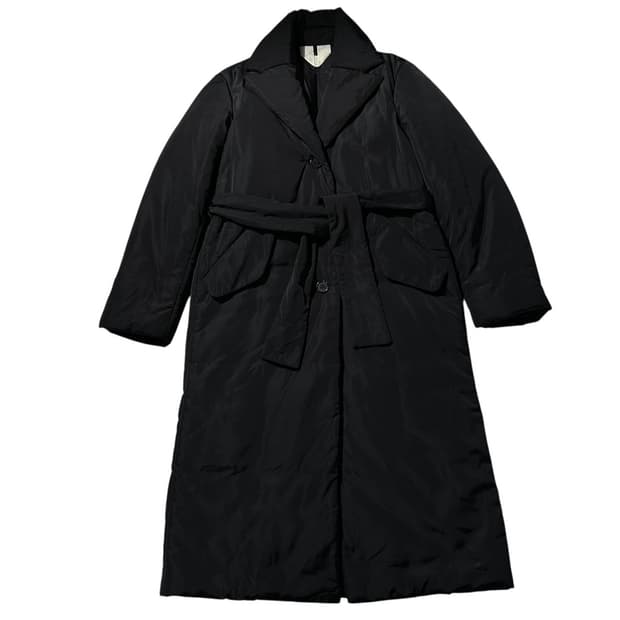 아르켓 로브 패딩 코트 블랙