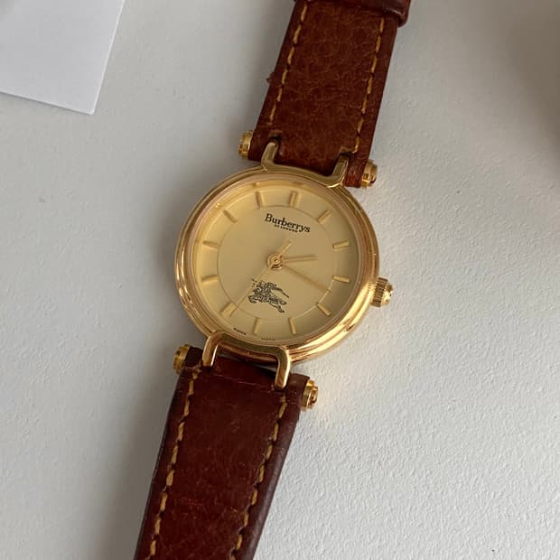 Burberrys 버버리 쿼츠 골드 브라운 레이디스