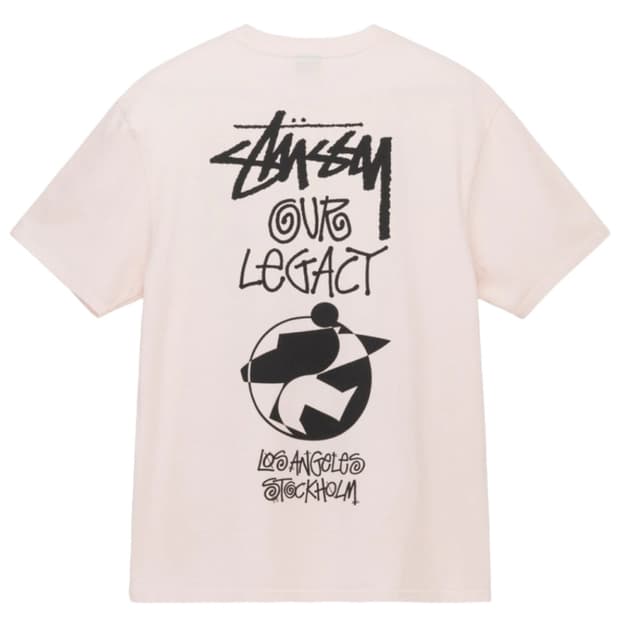 스투시 아워레가시 서프맨 티셔츠 핑크 S