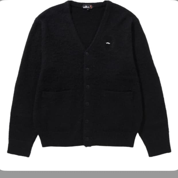 베이프 스웨터 니트 가디건 블랙