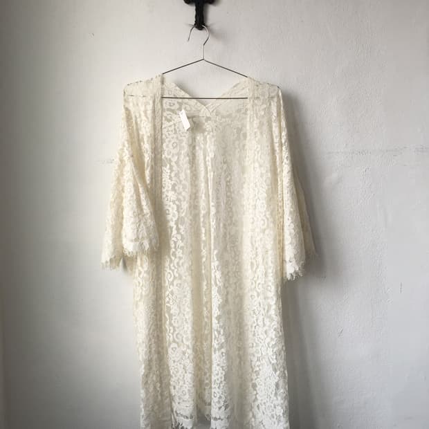 Lace open cardigan