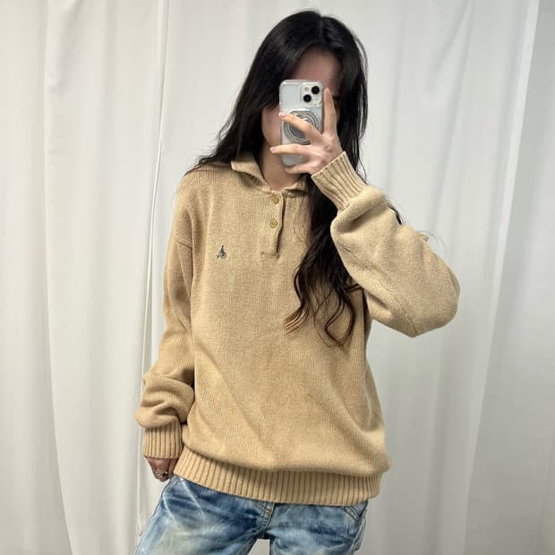 Beanpole Beige Collar Knit