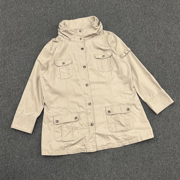 3L)Japanese vintage 멀티포켓 베이지 코트 자켓