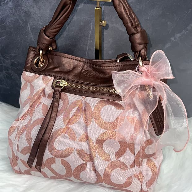 90s Coach Chocolate Rose Gold Signature