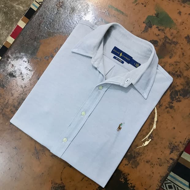 폴로랄프로렌 그레이 니트 옥스포드 셔츠 남방 남성 105 사이즈