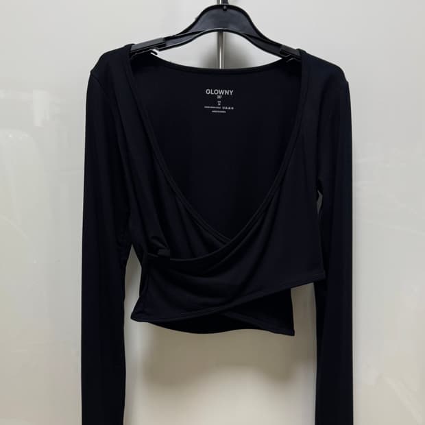 GLOWNY wrap long sleeve black