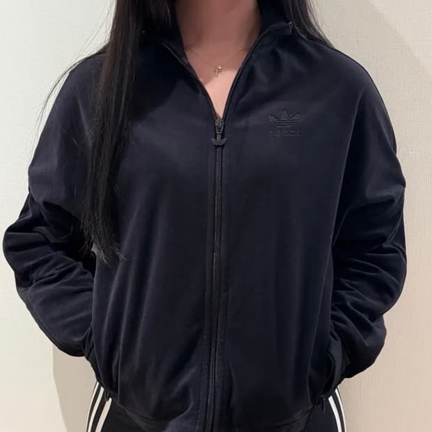 아디다스 벨벳 파이어버드 빅로고 져지