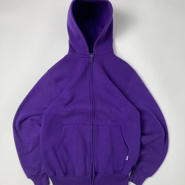 90s Russell Zip Up Hoodie (purple)