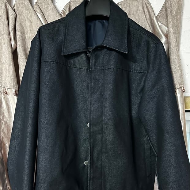 웨스트 그랜드 블러바드 히든버튼 트러커 자켓