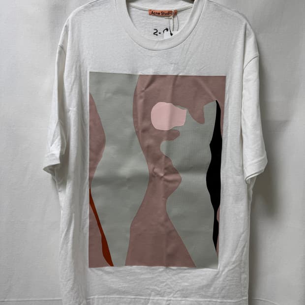 아크네 스튜디오 화이트 프린팅 반팔 티셔츠 S