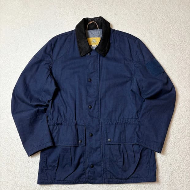 바스통 유틸리티 카라 배색 비데일 자켓 PN6609