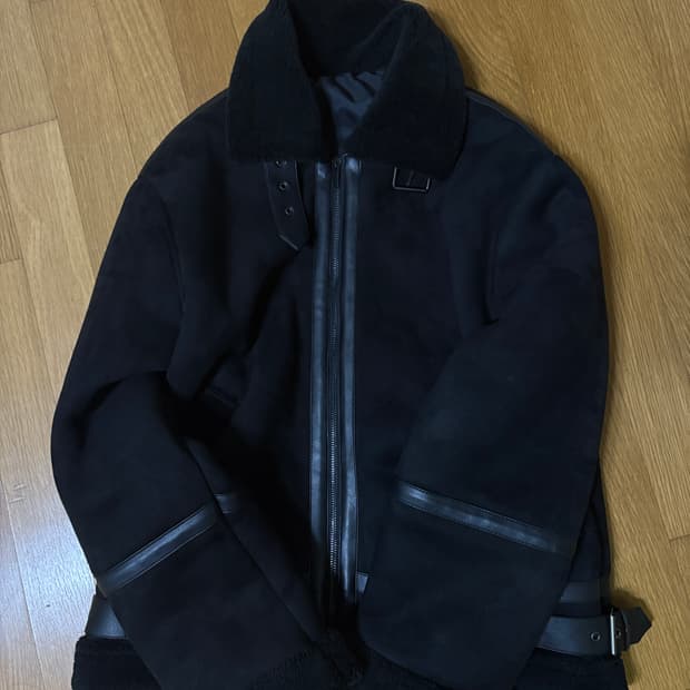 스파오 무스탕 재킷_SPJLE4VM07 블랙 M