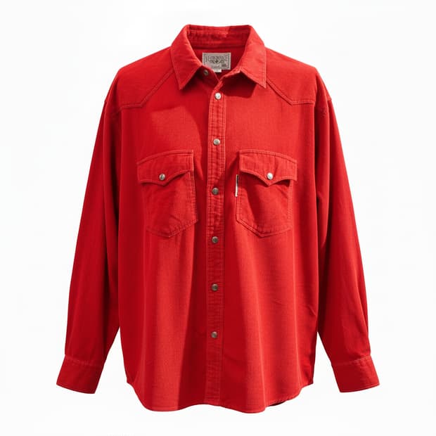 일본 빈티지 SPLIT POINT 레드 코듀로이 셔츠 1770