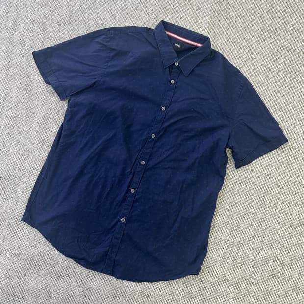 XL 보스 네이비 컬러 반팔 셔츠 0416D