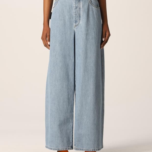 보테가 베네타 와이드 데님 팸츠