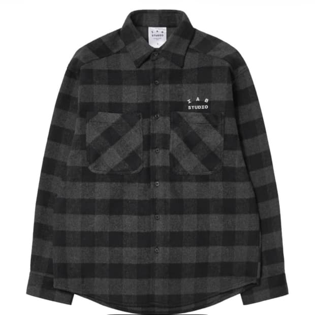 아이앱스튜디오 깅엄체크셔츠 [L] 블랙 화이트