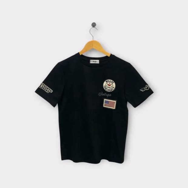 [새제품]지프JEEP 성조기와펜 반팔티 블랙 S