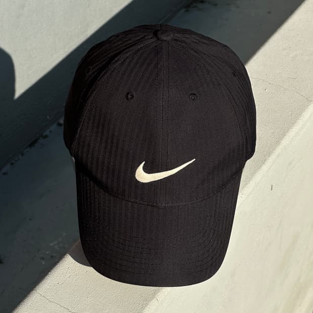 [F] 나이키 로고 블랙 볼캡 모자