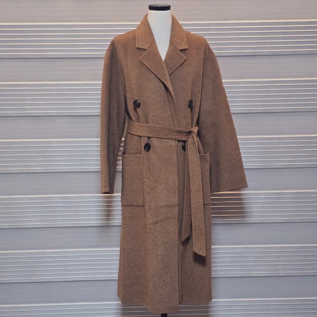 핸드메이드 2가지 스타일 코트(카라 탈부착 가능)