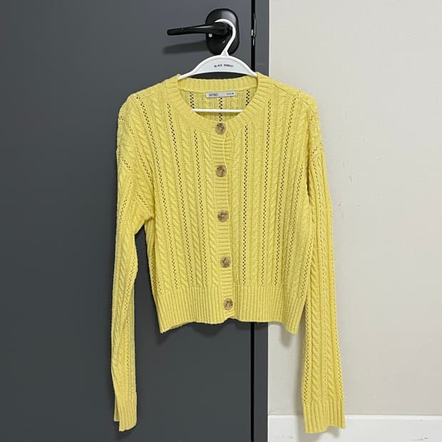 미쏘 mixxo 크롭 케이블 가디건