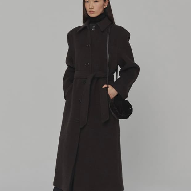 아모멘토 amomento 싱글 카라 롱코트 24fw