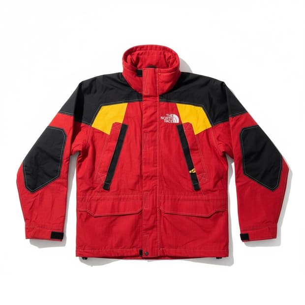 노스페이스 레드 방풍 자켓