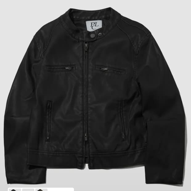 플레이스스튜디오 빈티지 피그먼트 워싱 투웨이 넥 버튼 레더 자켓 점퍼