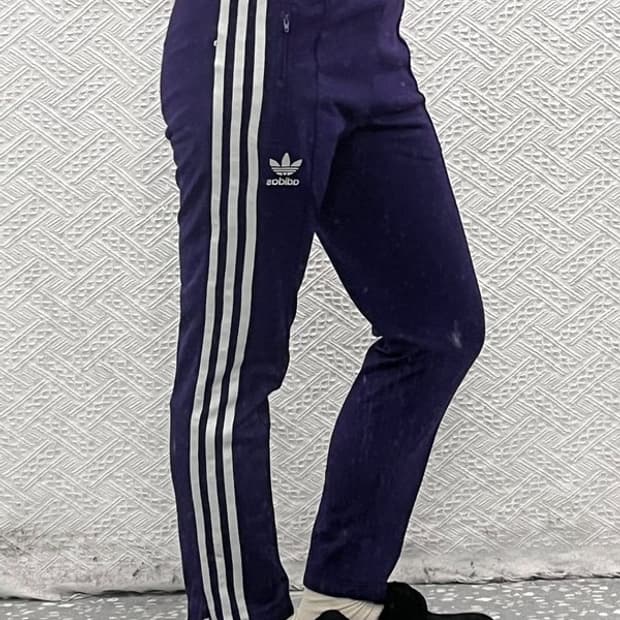 아디다스 Y2K 빈티지 파이어버드 퍼플 트랙팬츠 90 C08470