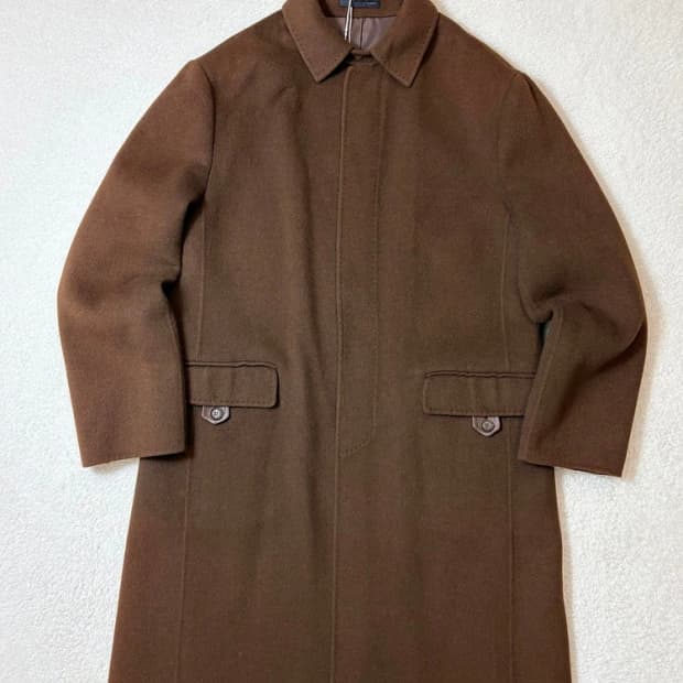 솔리드옴므 10's 울 앙고라 양가죽 배색 롱 코트 PN6292   