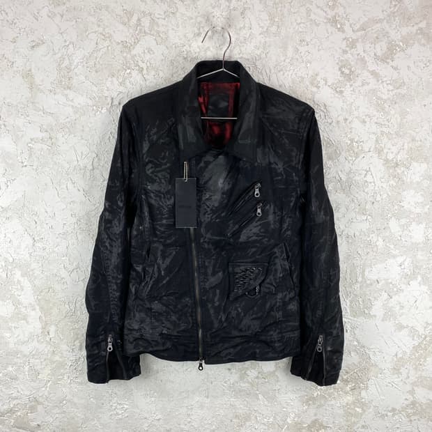 미다스 왁스 코티드 링클 자켓