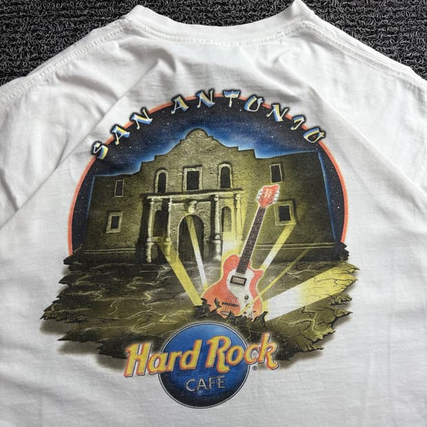 00s 하드 락 카페 오리지날 샌안토니오 티셔츠 4124