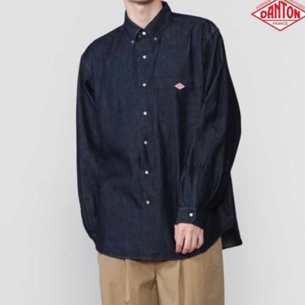 단톤 인디고 셔츠 L 새상품 42 사이즈