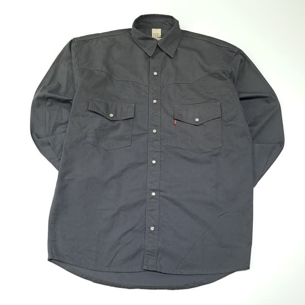 CL643 M 리바이스 90s 유럽판 웨스턴 머드 그레이 셔츠 남방
