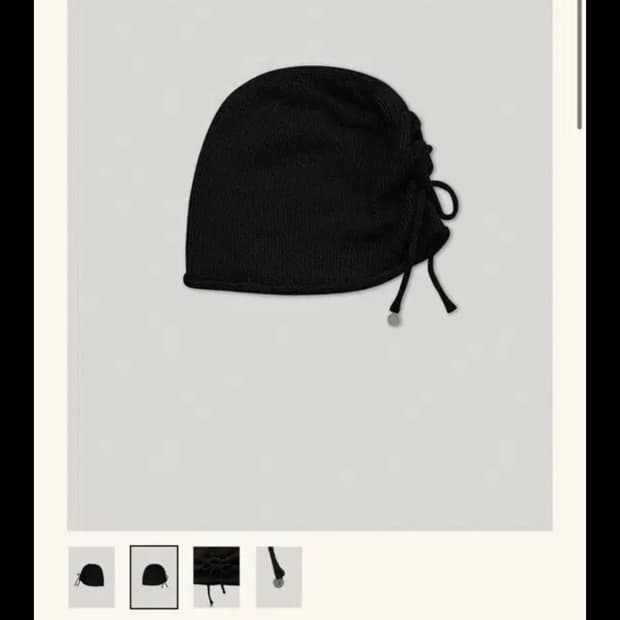 Pollu Wholegarment Knit Hat Black