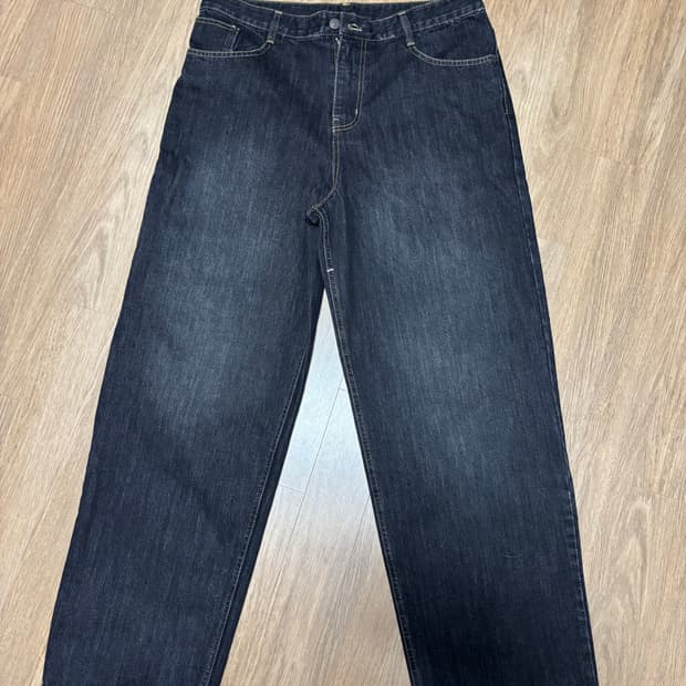 자수 데님 팬츠