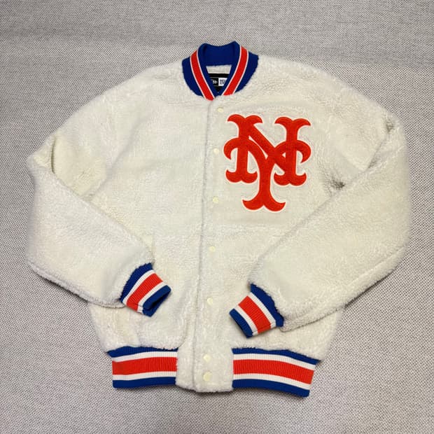 뉴에라 MLB 뉴욕 메츠 플리스 바시티 자켓