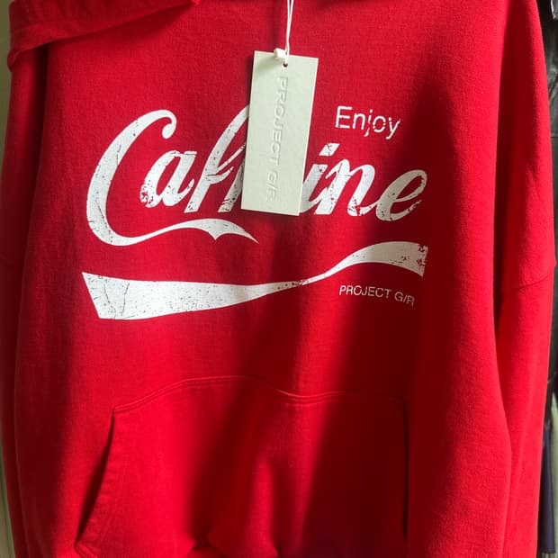 프로젝트 G/R 멤버십 카페인 패러디 후드 레드