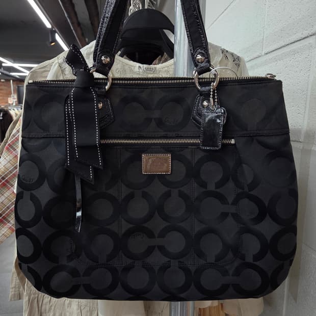 Coach 코치 빅 블랙 숄더백 토트백