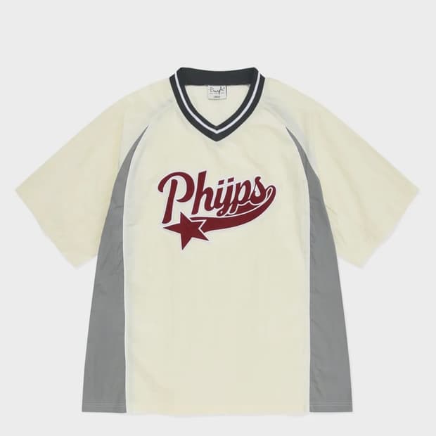 피지컬 디파트먼트 스타테일 스포츠 반팔티셔츠_아이보리