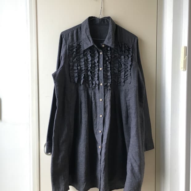 프릴 디테일 빈티지 상의/원피스